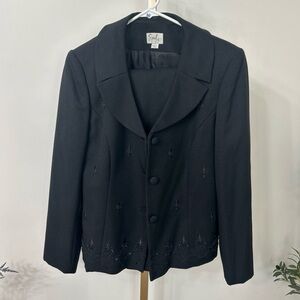 Elegant Black Women's Jacket with sort Set